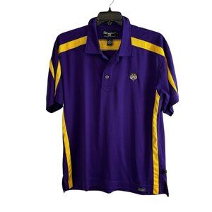 LSU Tigers Mens Polo Shirt Size Large Golfing Short Sleeve Fishing Casual Top